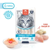 Wanpy Hairball Morina Balığı Tavuklu Krema Kedi Ödülü 5x14 Gr - 1