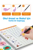 Alfabe Yazı Kitabı Sihirli Uçan Kalemli Oluklu (KABARTMALI) | Yazmayı Kolayca Öğreten Kitap - 3
