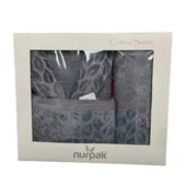 Nurpak Tek Kişilik Bornoz Seti Şalyaka-Hazal Antrasit (Beden XL-XXL) - 2