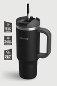 Stevig 2 Moods Tuck-in Tumbler Sızdırmaz Çelik Termos 900 ML Black ST-236 thumbnail 2