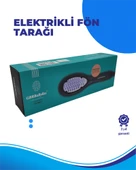 Siyah Renk Seramik Elektrikli Saç Düzleştirici Fırça – 210°C Isı Ayarı - 2