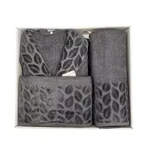 Nurpak Tek Kişilik Bornoz Seti Şalyaka-Hazal Antrasit (Beden XL-XXL) - 3