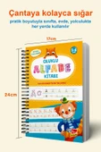 Alfabe Yazı Kitabı Sihirli Uçan Kalemli Oluklu (KABARTMALI) | Yazmayı Kolayca Öğreten Kitap - 4
