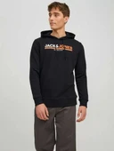 Jack&jones 12219814 Kapsonlu Erkek Sweat - Siyah - 1