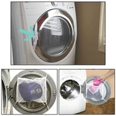 Hassas Çamaşır Ayakkabı Yıkama Filesi Kapak Bağlamalı 35 x 20 cm - 2