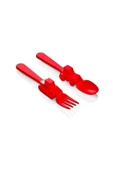 Figürlü Mama Çatal Kaşık Seti  Kırmızı thumbnail 2