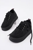 Muggo TRUNKS Kalın Taban Bağcıklı Yıldız Detaylı Çocuk Kışlık Sneaker Spor Ayakkabı - 6