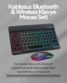Tüm Cihazlarla Uyumlu RGB Işıklı Kablosuz Klavye ve Mouse Seti - 2