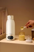 Digithome Go Smart Taşınabilir Mama Su Isıtıcı Ayarlanabilir Dereceli (35-100 C°) Süt Beyazı Çelik 500 ML DGT-102 - 2