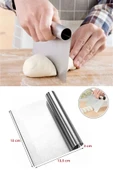 2li Set Hamur Şekillendirici Eğik Pasta Spatulası +Metal Hamur Kesici Kazıyıcı Spatula thumbnail 2