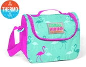 Coral High Yeşil Flamingo Desenli Termoslu Beslenme Çantası - Kız Çocuk - 1