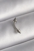 316L Çelik Gümüş Renk Çivi Model Piercing - 1