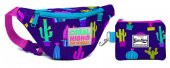 Coral High Kaktüs Baskılı Bel Çantası Seti - Pembe/Mor - 1