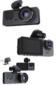 Yol Kayıt Araç Kamerası HD DVR 3 Kameralı 2.0in Ekranlı Ön İç Arka thumbnail 4