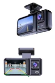 DVR Araç İçi Kamera Ön ve İç Kamera 2 İnç Ekranlı Çift Kamera - 1