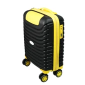 PP Underseat Küçük Boy Siyah-Sarı Valiz 46x34x19 cm | 4 Tekerlek | Şifreli Kilit thumbnail 4