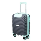 PP Underseat Küçük Boy Gri-Turkuaz Valiz 46x34x19 cm | 4 Tekerlek | Şifreli Kilit thumbnail 1
