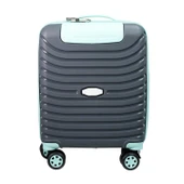 PP Underseat Küçük Boy Gri-Turkuaz Valiz 46x34x19 cm | 4 Tekerlek | Şifreli Kilit thumbnail 4