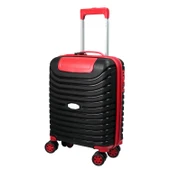 PP Underseat Küçük Boy Siyah-Kırmızı Valiz 46x34x19 cm | 4 Tekerlek | Şifreli Kilit - 1