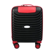 PP Underseat Küçük Boy Siyah-Kırmızı Valiz 46x34x19 cm | 4 Tekerlek | Şifreli Kilit - 2