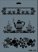 Rich New Seri N143 Stencil 35x25 cm - 1
