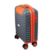 PP Underseat Küçük Boy Gri -Turuncu Valiz 46x34x19 cm | 4 Tekerlek | Şifreli Kilit thumbnail 3