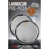 Lahmacun Pizza Pide Pişirme Tepsisi 36 CM 2 li SET - 1