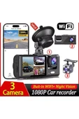 Üç Kameralı Wi‑Fi Araç İçi Kamera – GPS Takip & GSensor Özellikli Güvenlik Çözümü - 1
