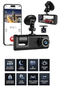 1080p Wifi Full Hd Araç Içi Kamera Arka Ön Iç Kayıt 3 Kamera Gece Görüşlü Gsensör Geniş Açı - 1