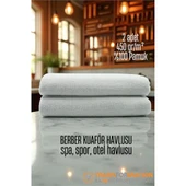 Kuaför Berber Havlusu 2 ADET Pamuk Berber Havlusu 50x90 Beyaz - 1