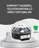 Uzaktan Kumandalı RGB LED Disko Topu Bluetooth Hoparlörlü - 1