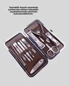Seyahat İçin Taşınabilir Deri Çantalı Bakım Seti thumbnail 3