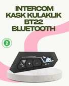 Bluetooth 5.0 EDR Kask Kulaklık Yüksek Ses Kalitesi ve Gürültü Önleme - 1