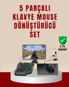 5’i 1 Arada Mobil Oyun Seti Klavye Mouse Dönüştürücü iOS & Android - 1
