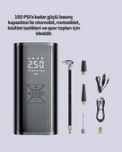80W Kablosuz Dijital Ekranlı Taşınabilir Lastik Şişirme Pompası - 3