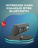 BT22 Kask Bluetooth Kulaklık Su Geçirmez Motosik İişim Sistemi - 1