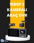 Çok Açılı Araç İçi DVR | Ön İç Arka Kamera, Döngü Video Kaydı - 1