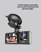 Üç Kameralı Araç Kamerası Full HD Gece Görüş  GSensör - 3