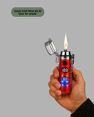 Çok Fonksiyonlu Şarjlı LED Fenerli USB Çakmak thumbnail 3