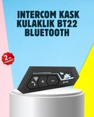 BT22 Motosik Kask İçi Bluetooth Kulaklık İnterkom Destekli - 1