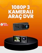 Araç İçi Güvenlik Kamerası | 3 Kanallı, 24 Saat Park Kaydı Destekli - 1