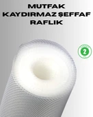 Kaydırmaz şeffaf raflık çekmece örtüsü 45x300 cm - 1