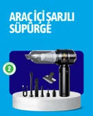 HEPA Filtreli Sessiz Çalışan Kablosuz Şarjlı Mini Süpürge - 1