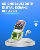 Şık Tasarımlı Siyah Beyaz Kablosuz Kulaklık Çoklu Dil Destekli thumbnail 1