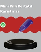 Frappe ve Cappuccino Maker – Taşınabilir Pilli Köpürtücü Mikser - 1