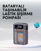 150 PSI Kablosuz Dijital Ekranlı Taşınabilir Araç Lastik Pompası - 1