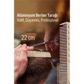22 cm Alüminyum Saç Kesim Tarağı – Berber Tarağı Hafif, Dayanıklı, Profesyonel - 1