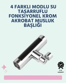 Krom Kaplamalı Çok Fonksiyonlu Musluk Başlığı | Paslanmaz Malzeme - 1