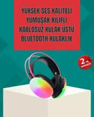 TypeC Şarjlı RGB Işıklı Bluetooth  Kulaklığı thumbnail 1