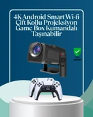 450 ANSI Lümen, 4K Destekli Kompakt Ev Projektörü - 1